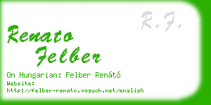 renato felber business card